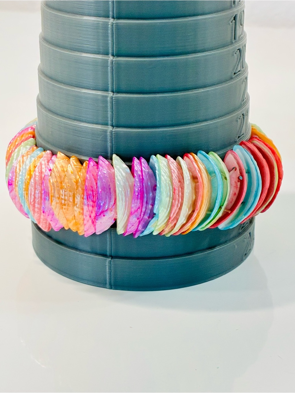Source Unknown Multicolor Shell Disk Stretch Bracelet - Picture 12 of 16